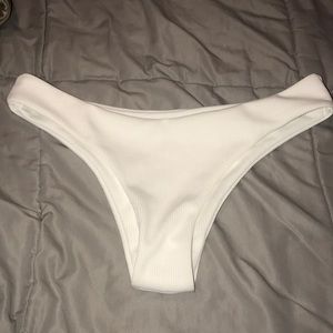 White ribbed bikini bottoms